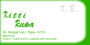 kitti rupa business card